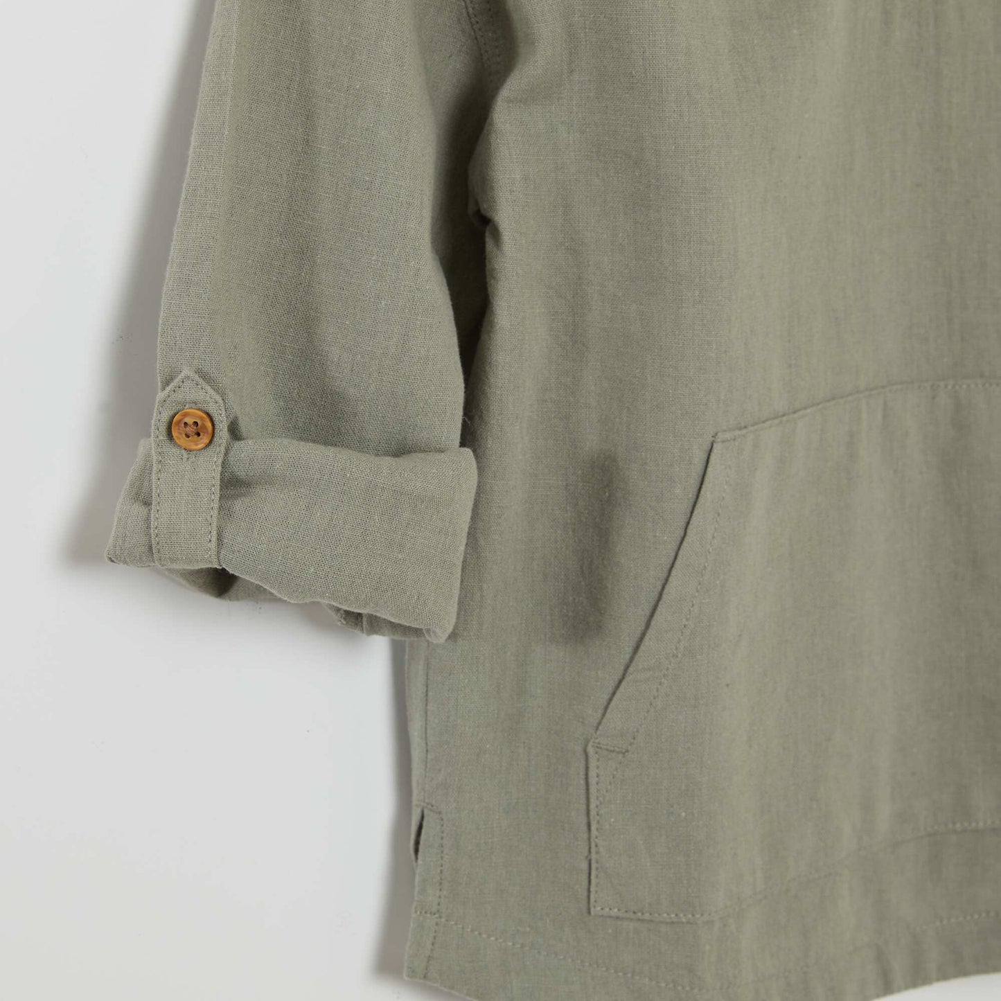 Linen and cotton shirt GREEN