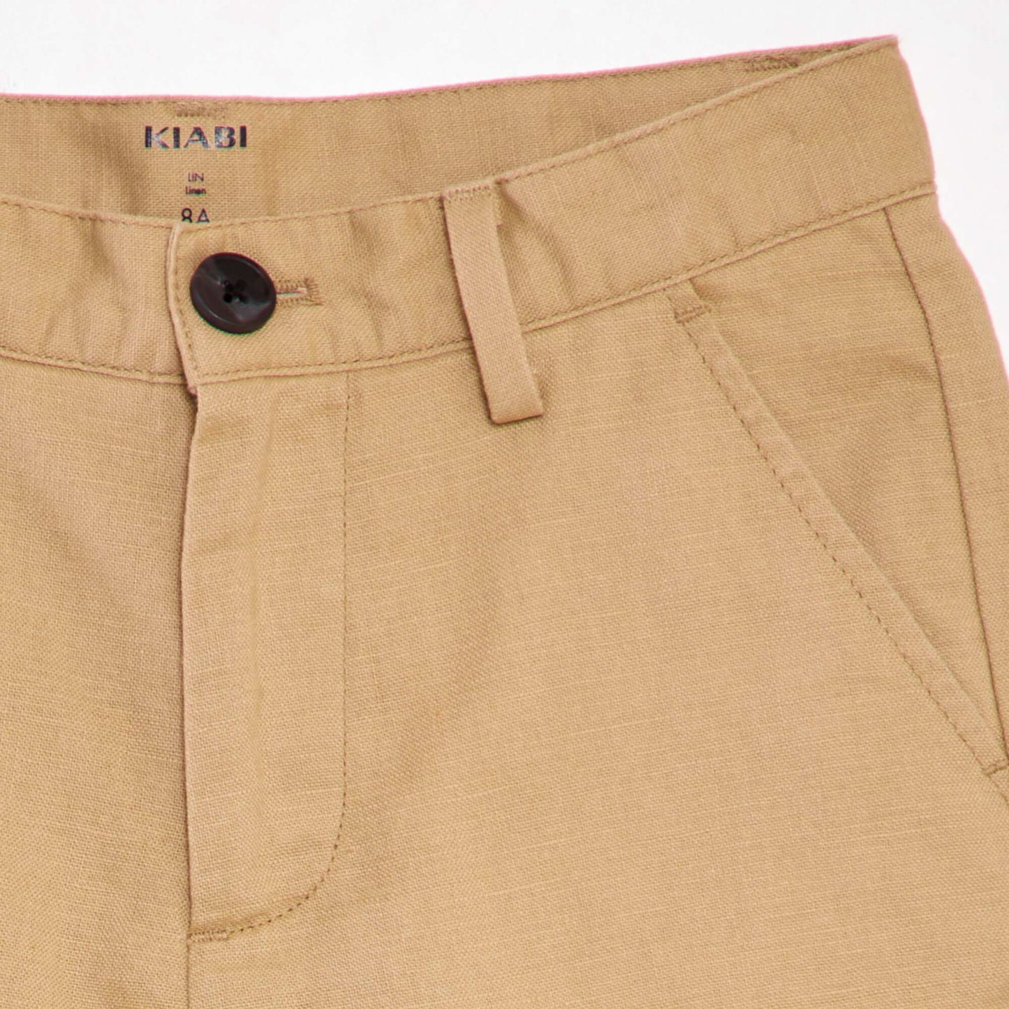 Straight-leg chino Bermuda shorts BEIGE