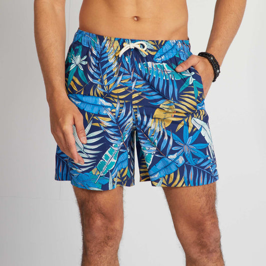 Printed swim shorts BLUE