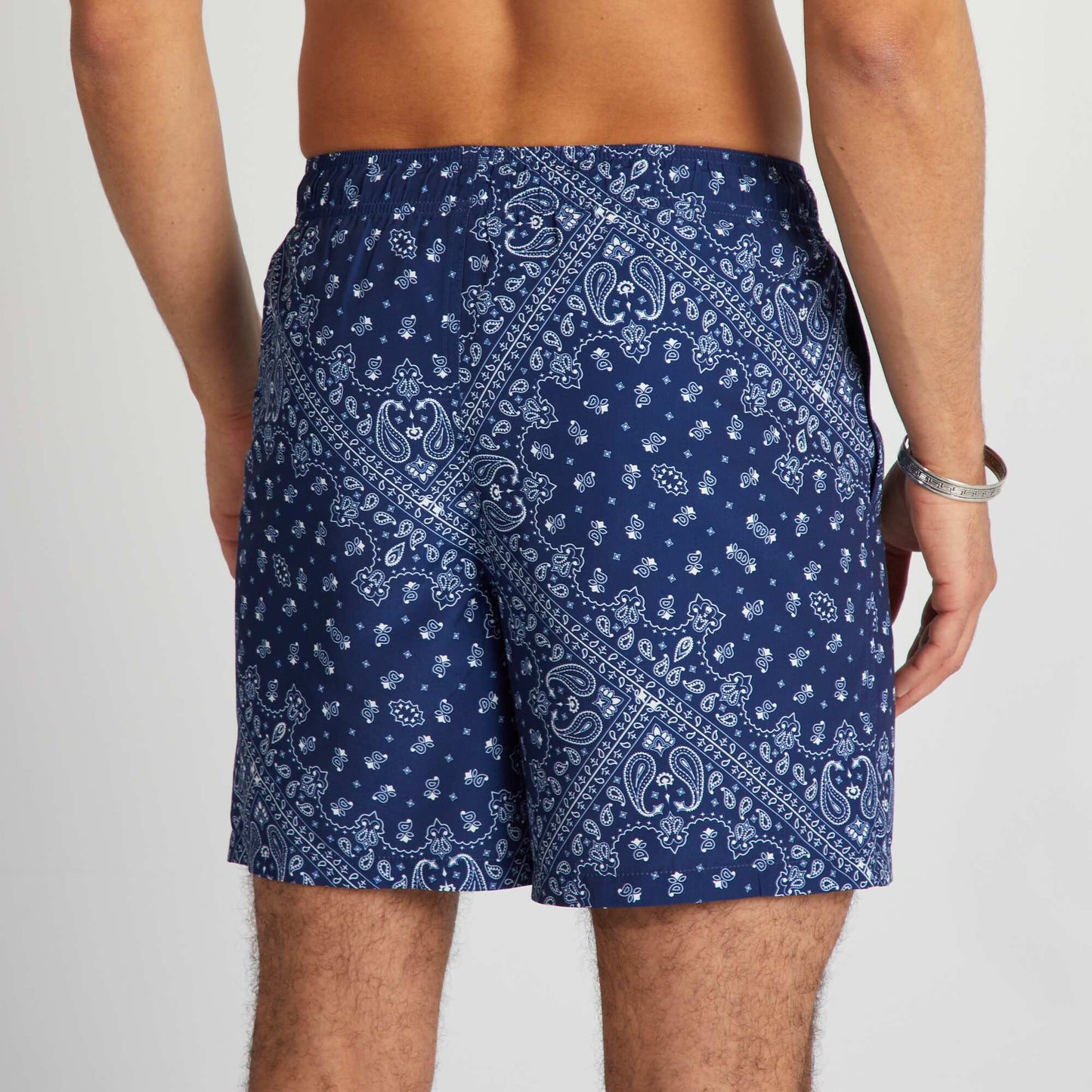 Printed swim shorts BLUE