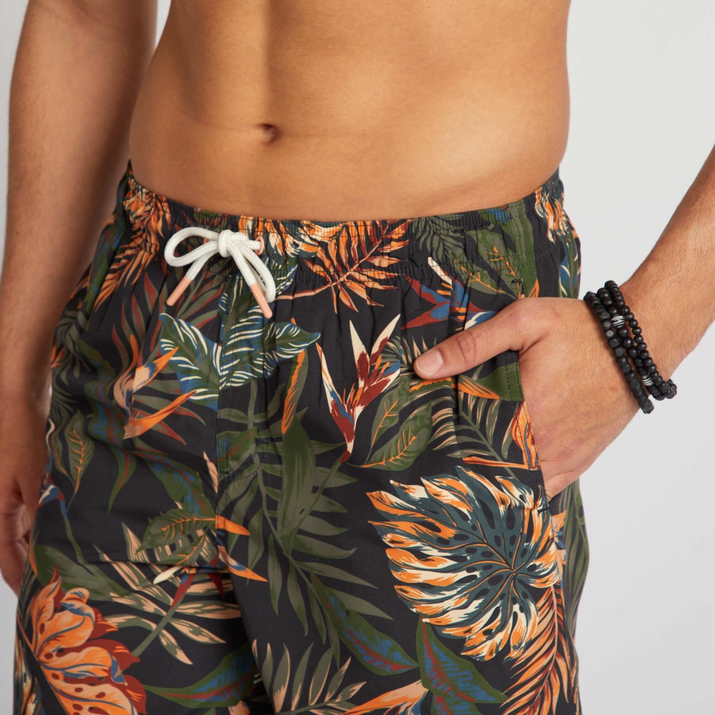 Printed swim shorts GREY