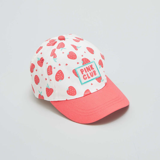 Strawberry print cap PINK