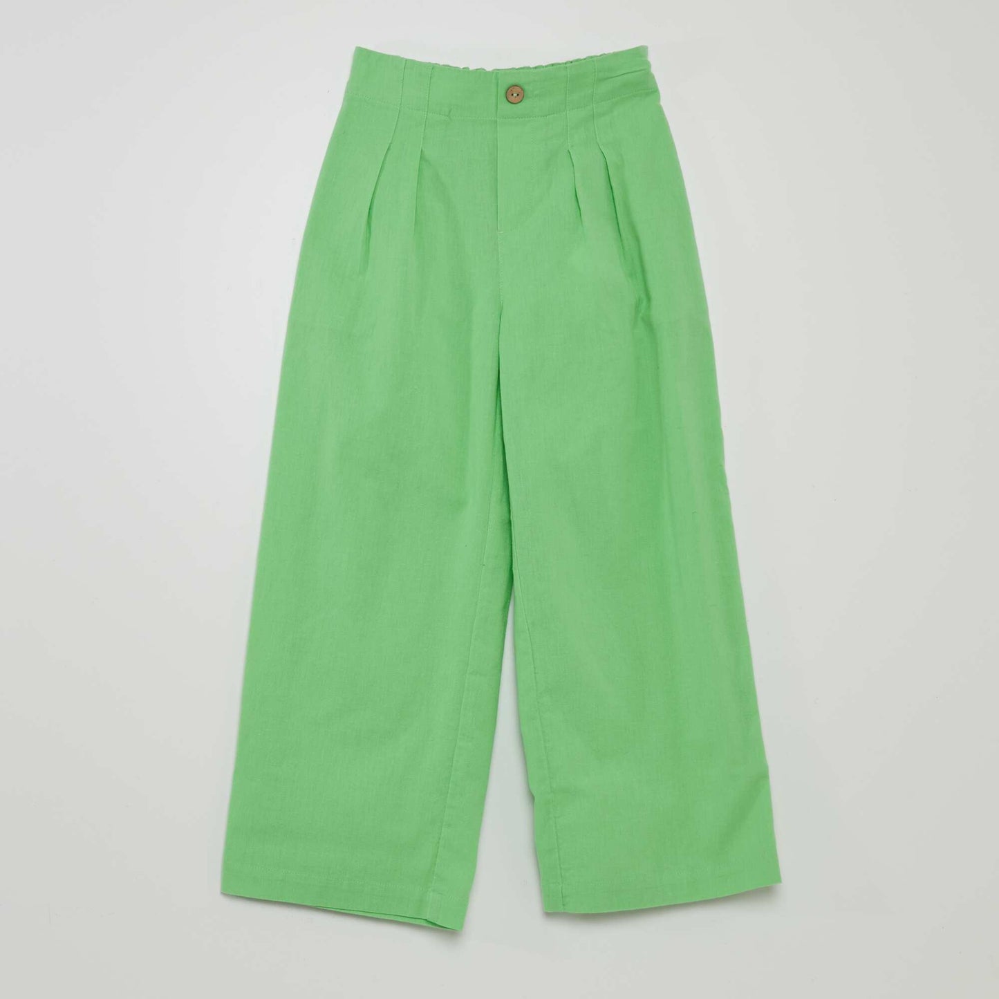 Wide-leg plain trousers GREEN