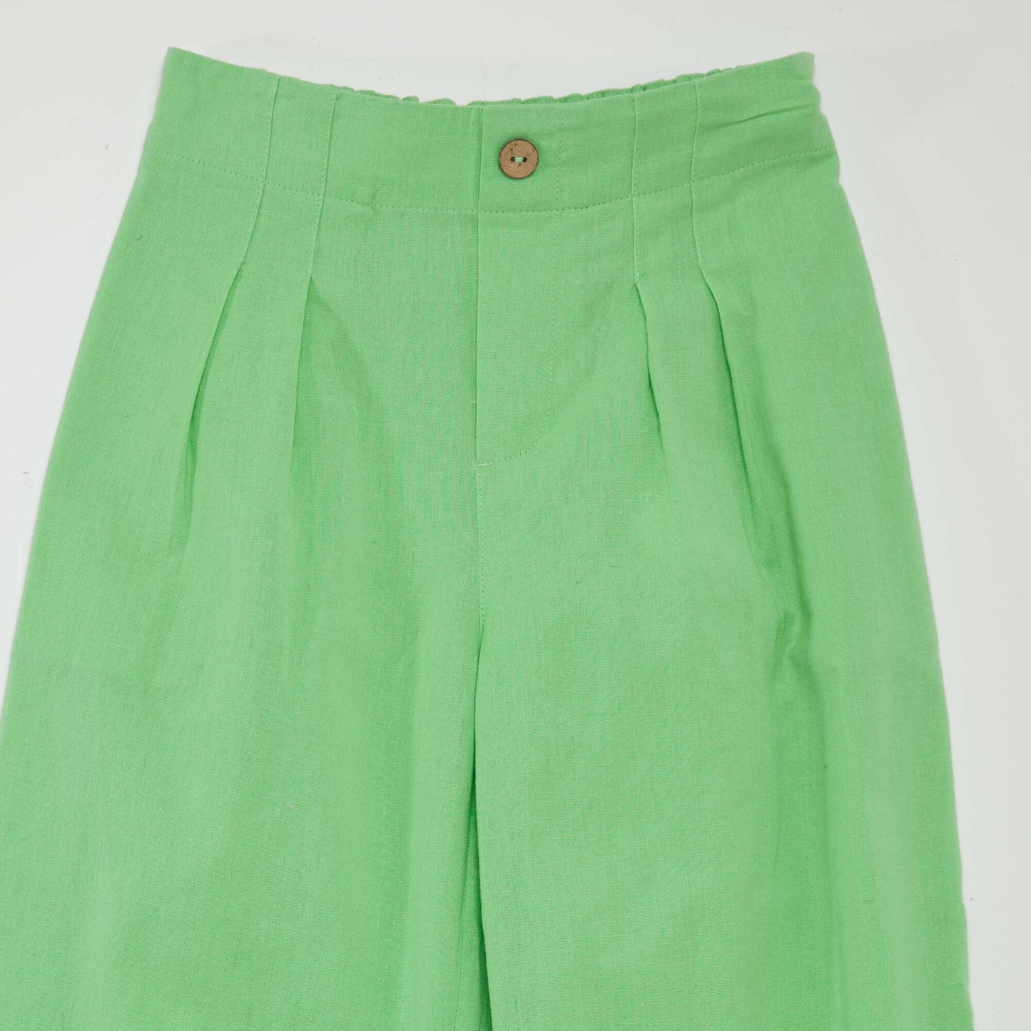 Wide-leg plain trousers GREEN