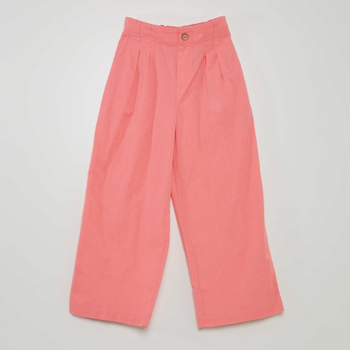 Wide-leg plain trousers pink