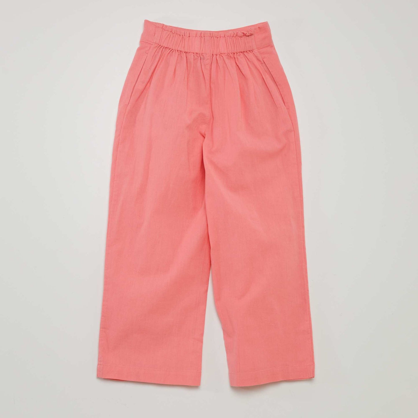 Wide-leg plain trousers pink