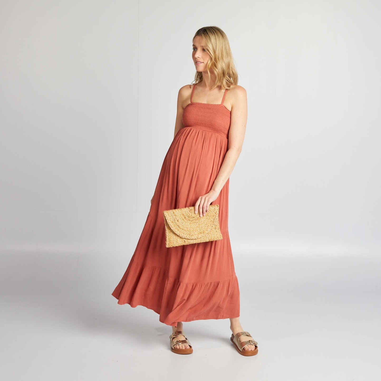 Maternity maxi dress RED