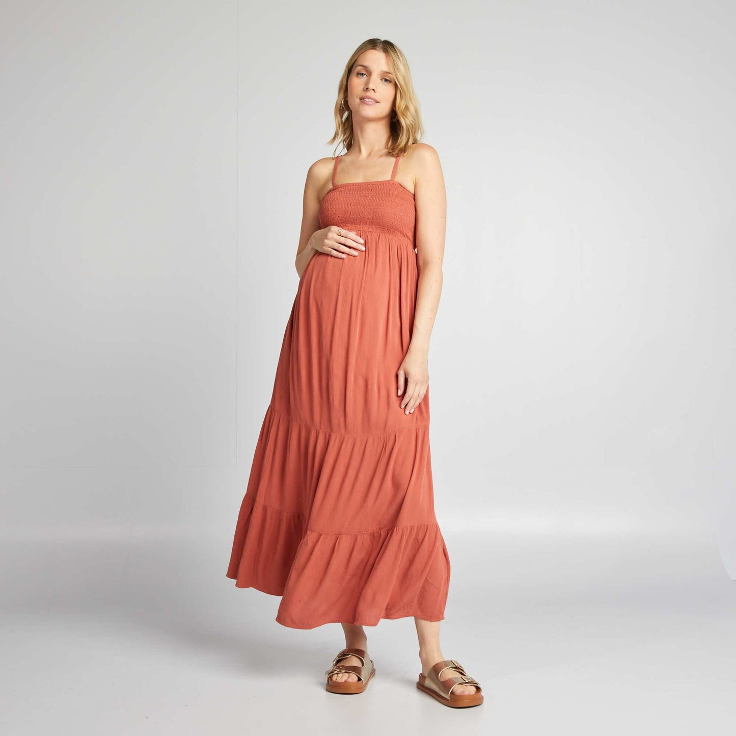 Maternity maxi dress RED