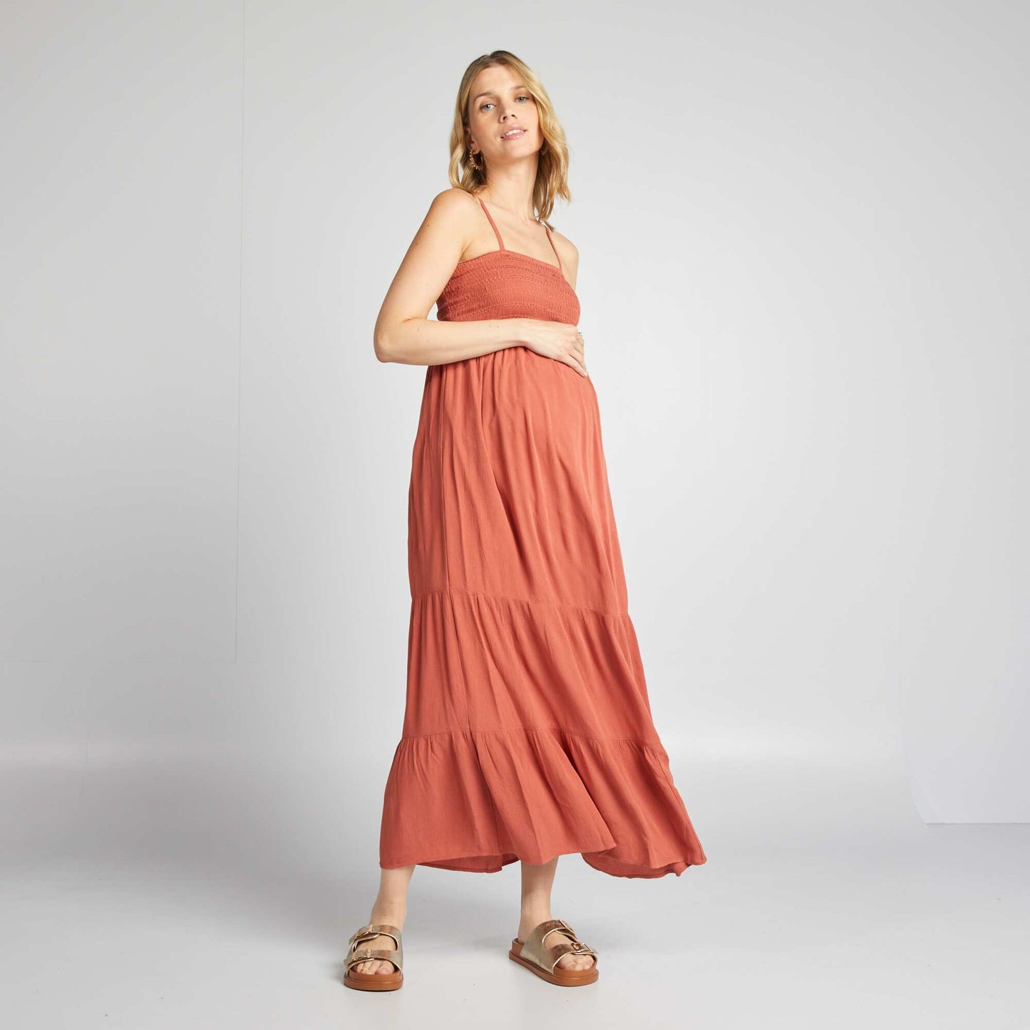 Maternity maxi dress RED