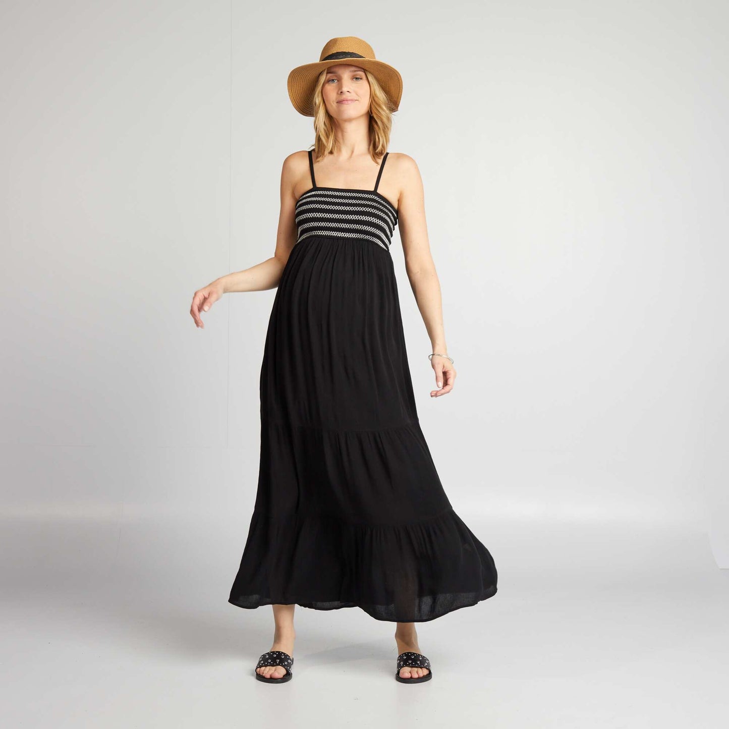 Maternity maxi dress black