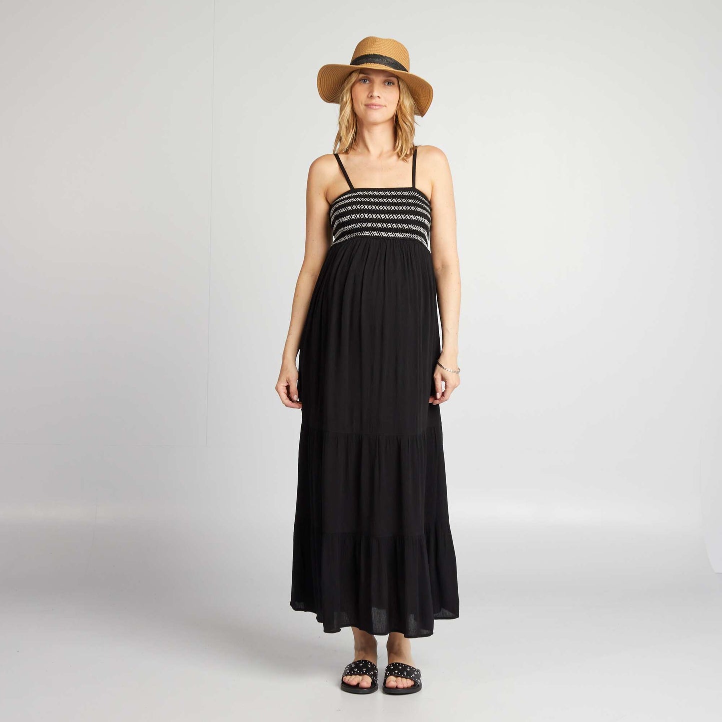 Maternity maxi dress black