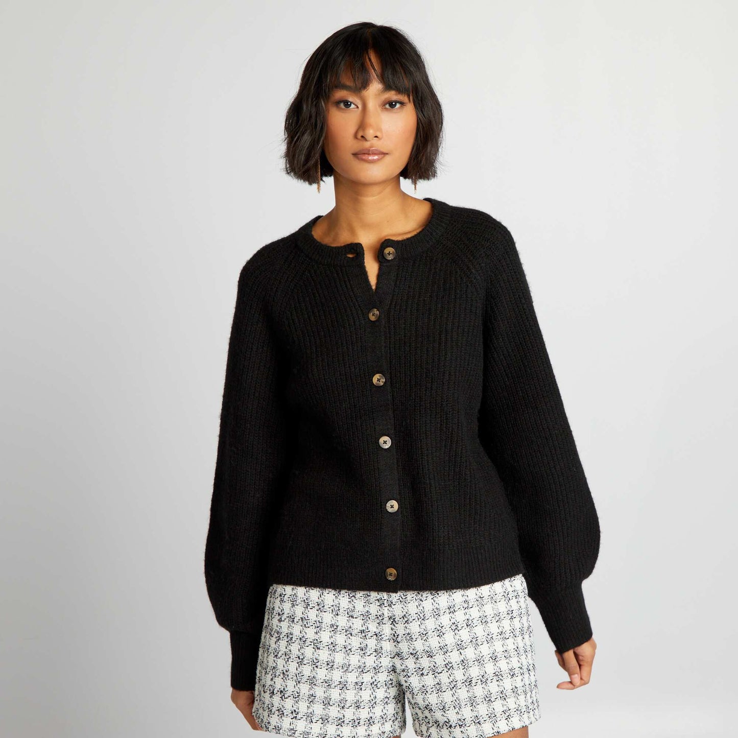 Warm cardigan black