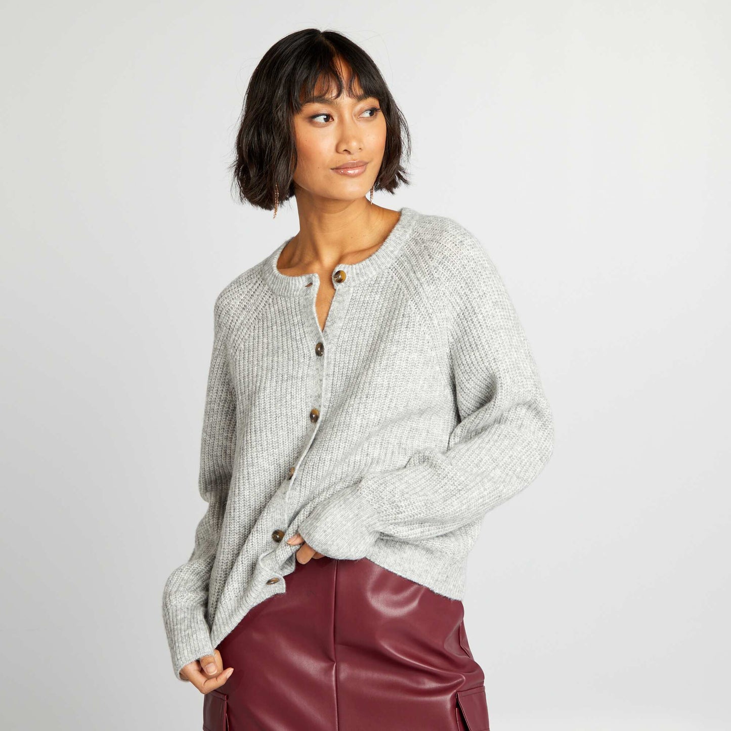 Warm cardigan GREY