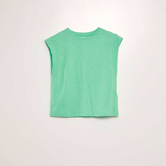 Jersey T-shirt with ultra-short sleeves GREEN