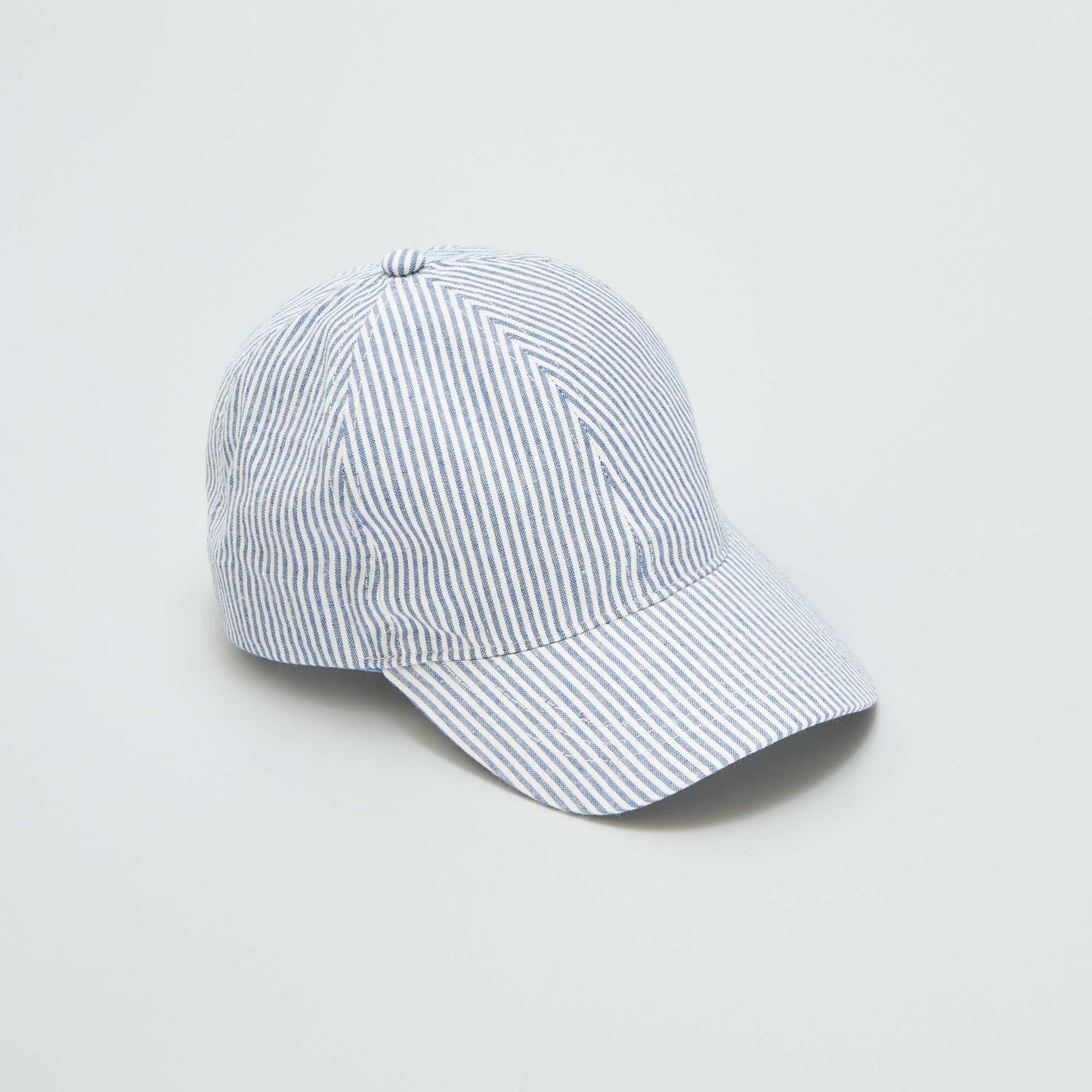 Striped canvas cap BLUE