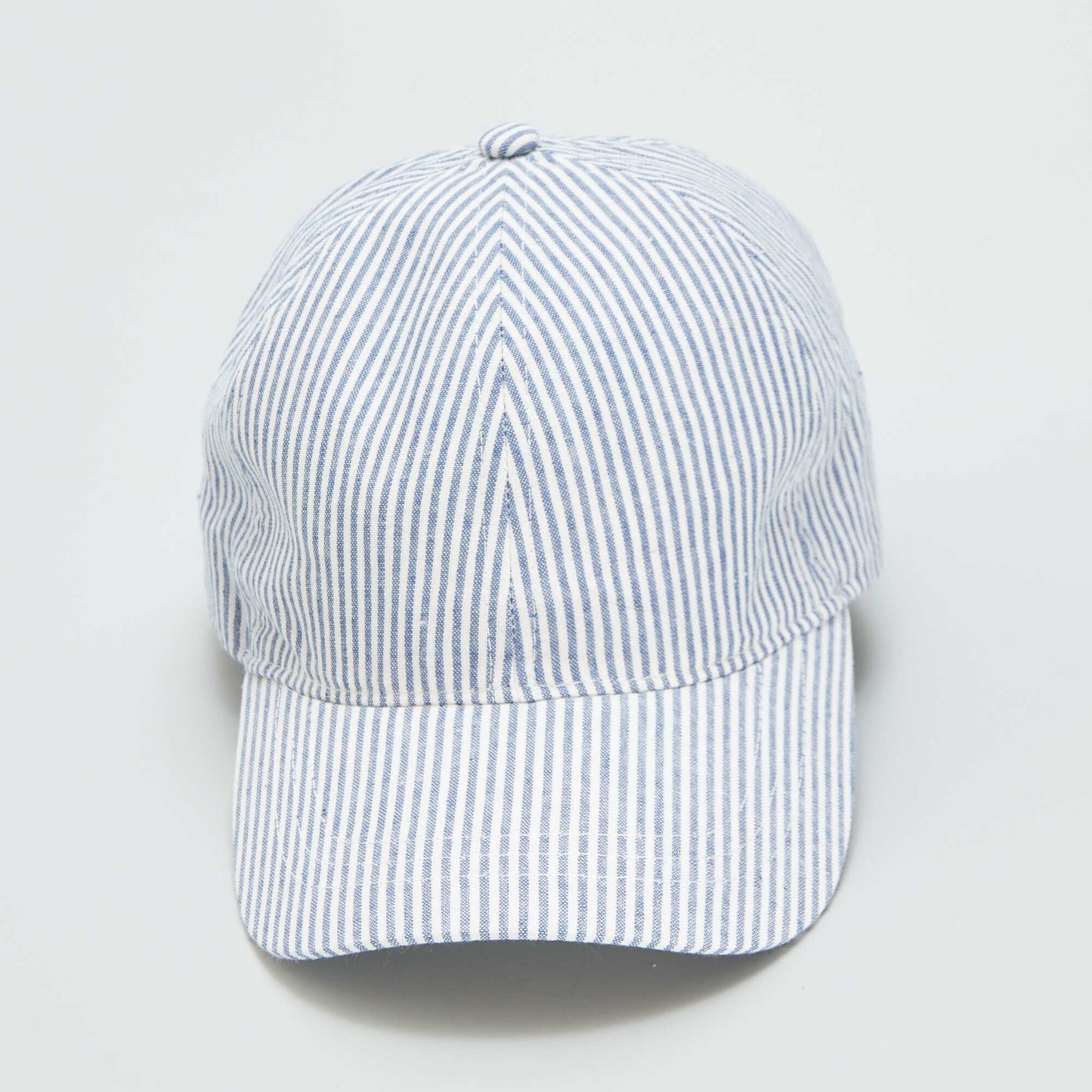 Striped canvas cap BLUE