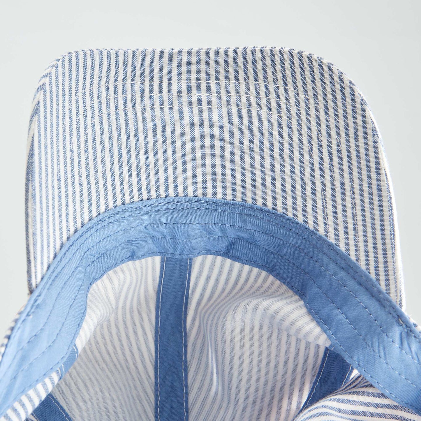 Striped canvas cap BLUE