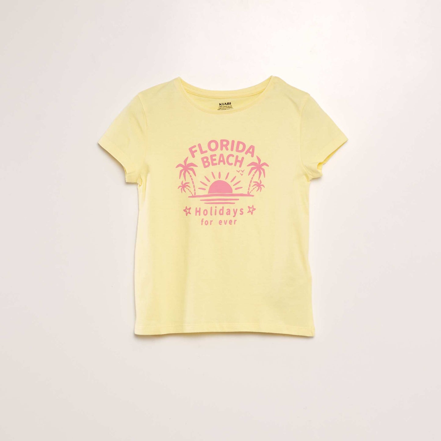 Pack of 2 slogan T-shirts YELLOW