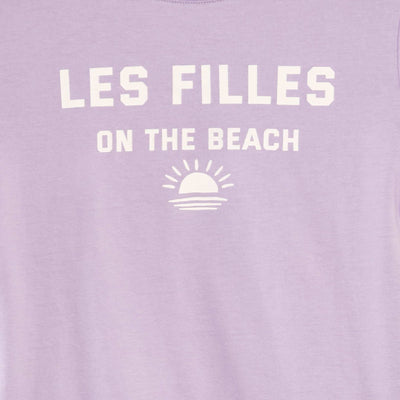 Pack of 2 slogan T-shirts PURPLE