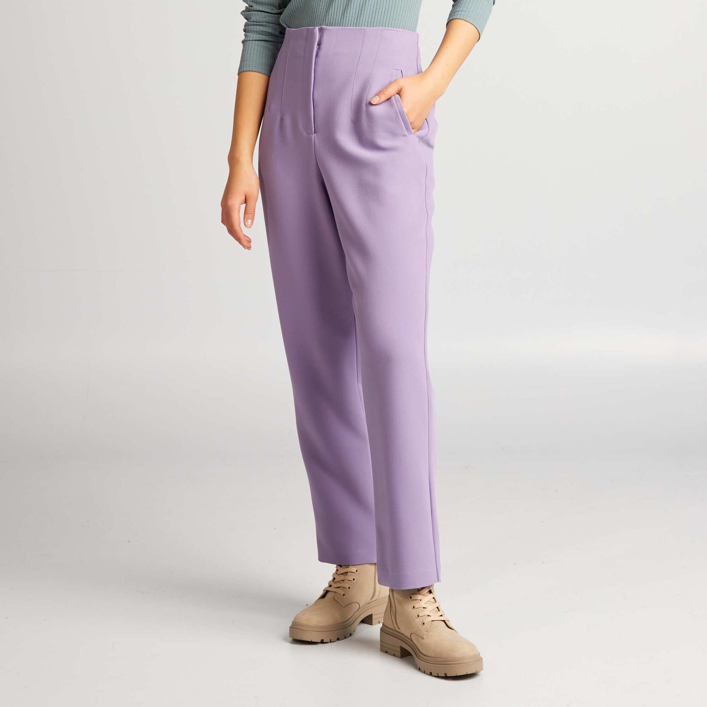 Straight-leg trousers PURPLE