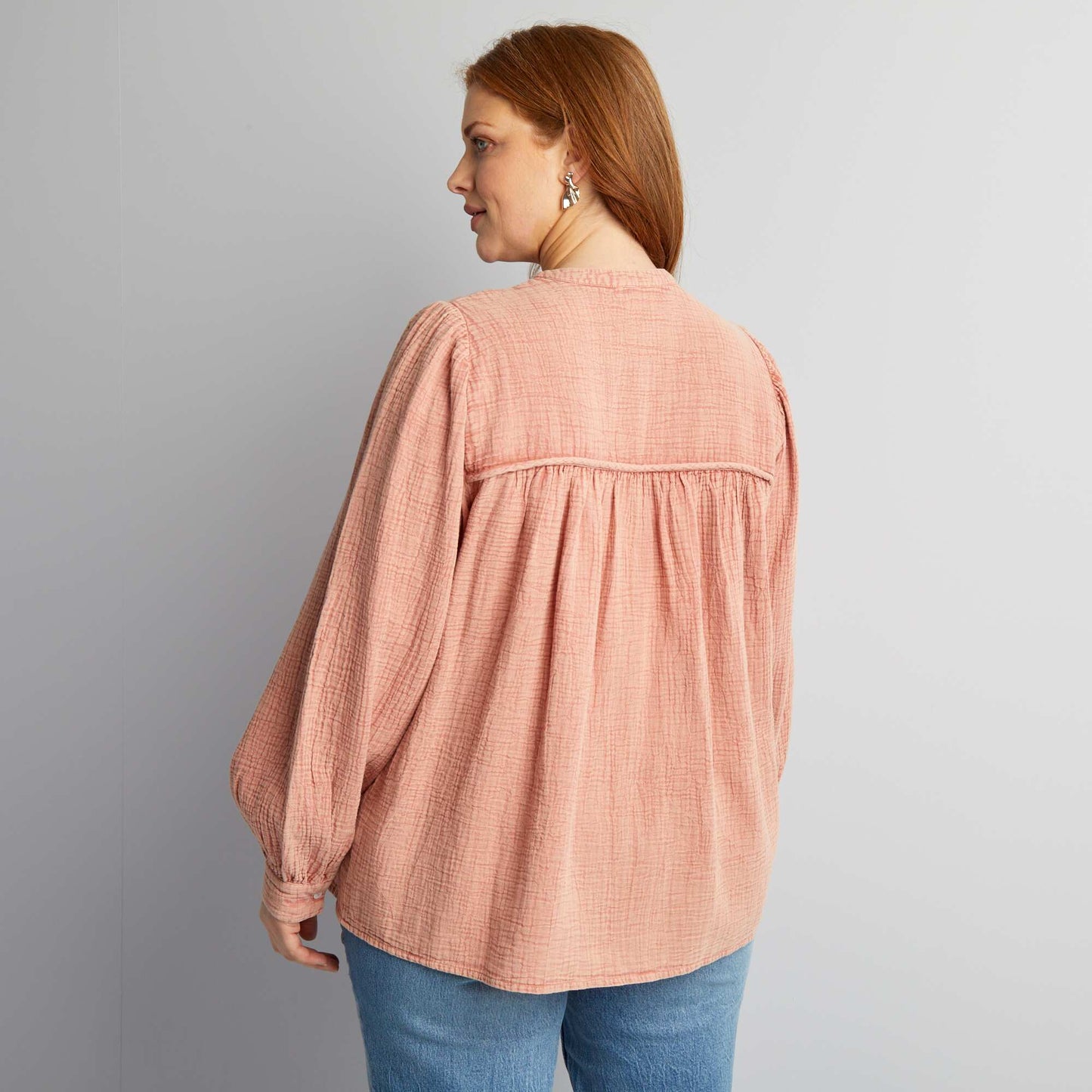 Cotton gauze blouse PINK