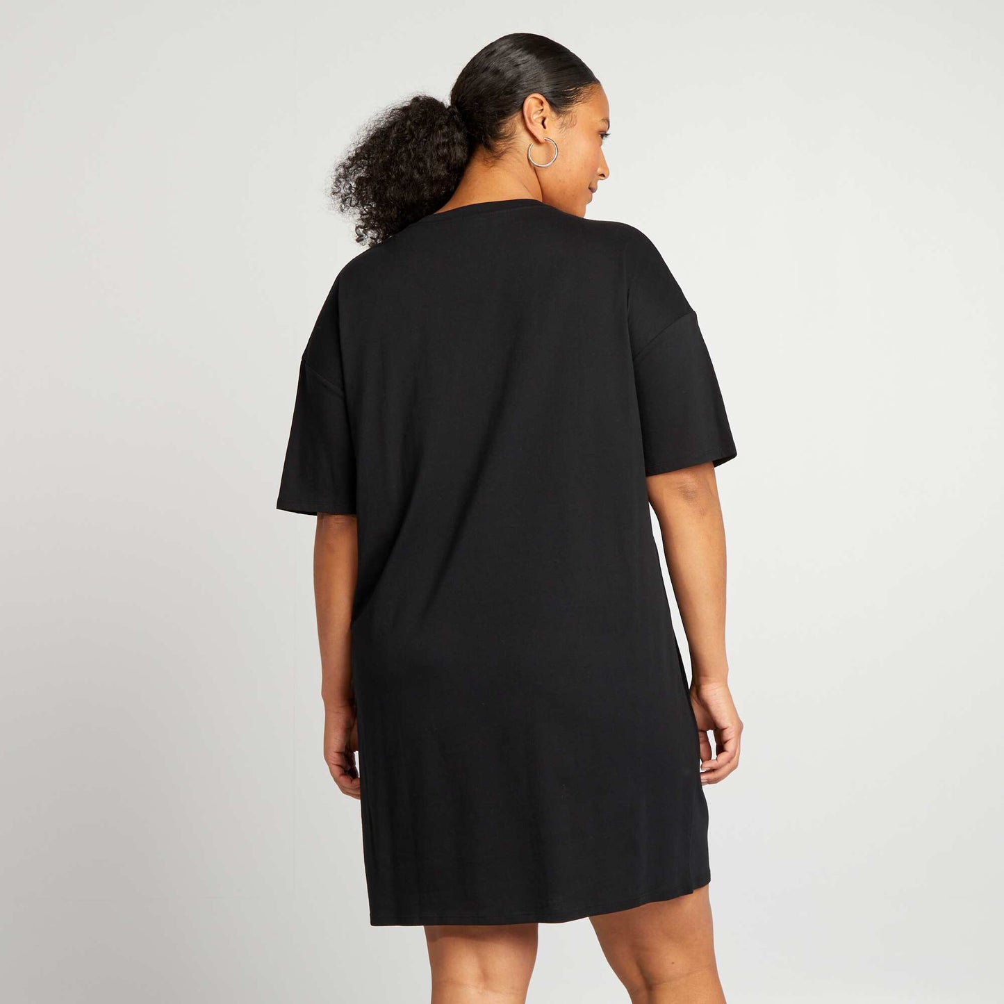 Loose T-shirt dress black