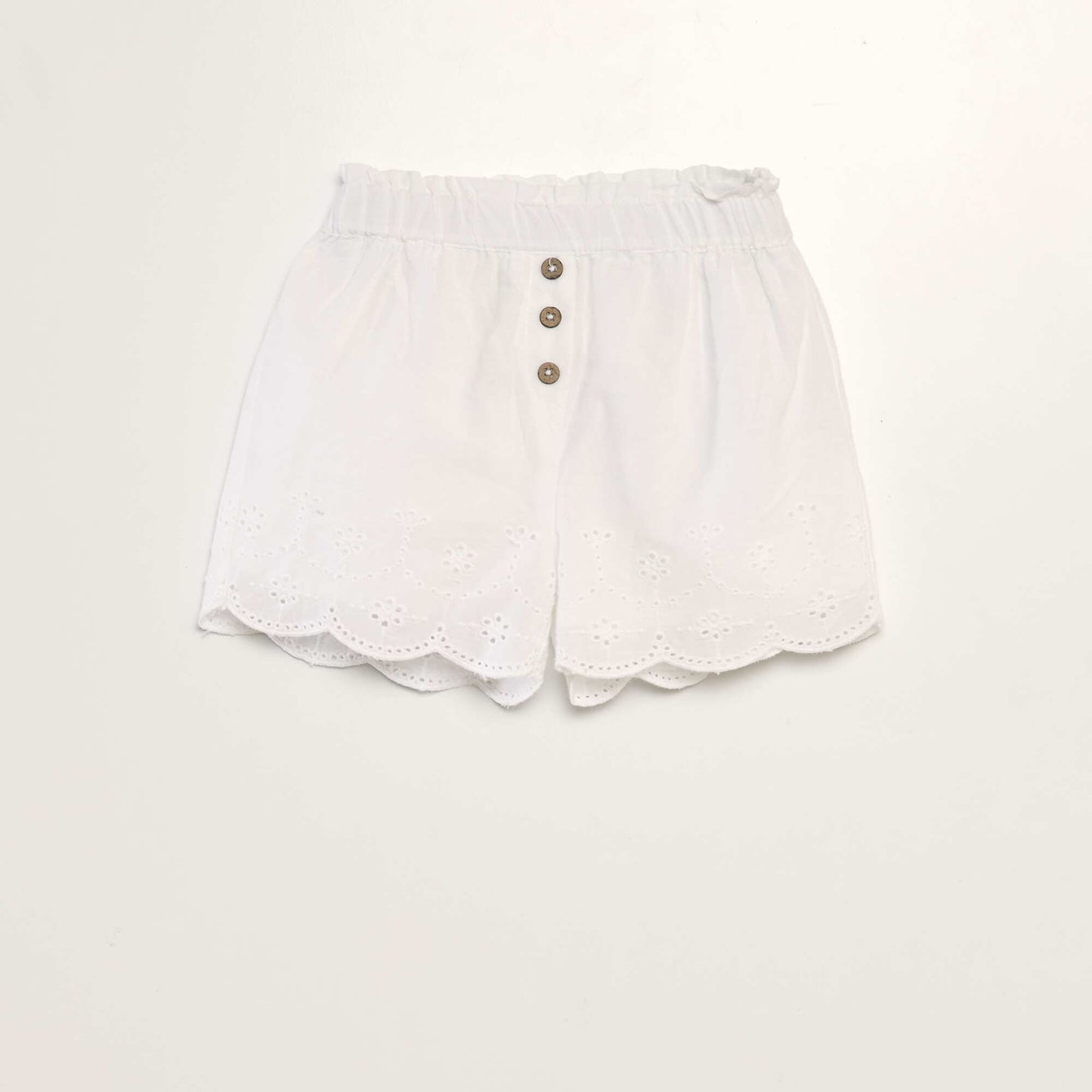 Cotton voile shorts white