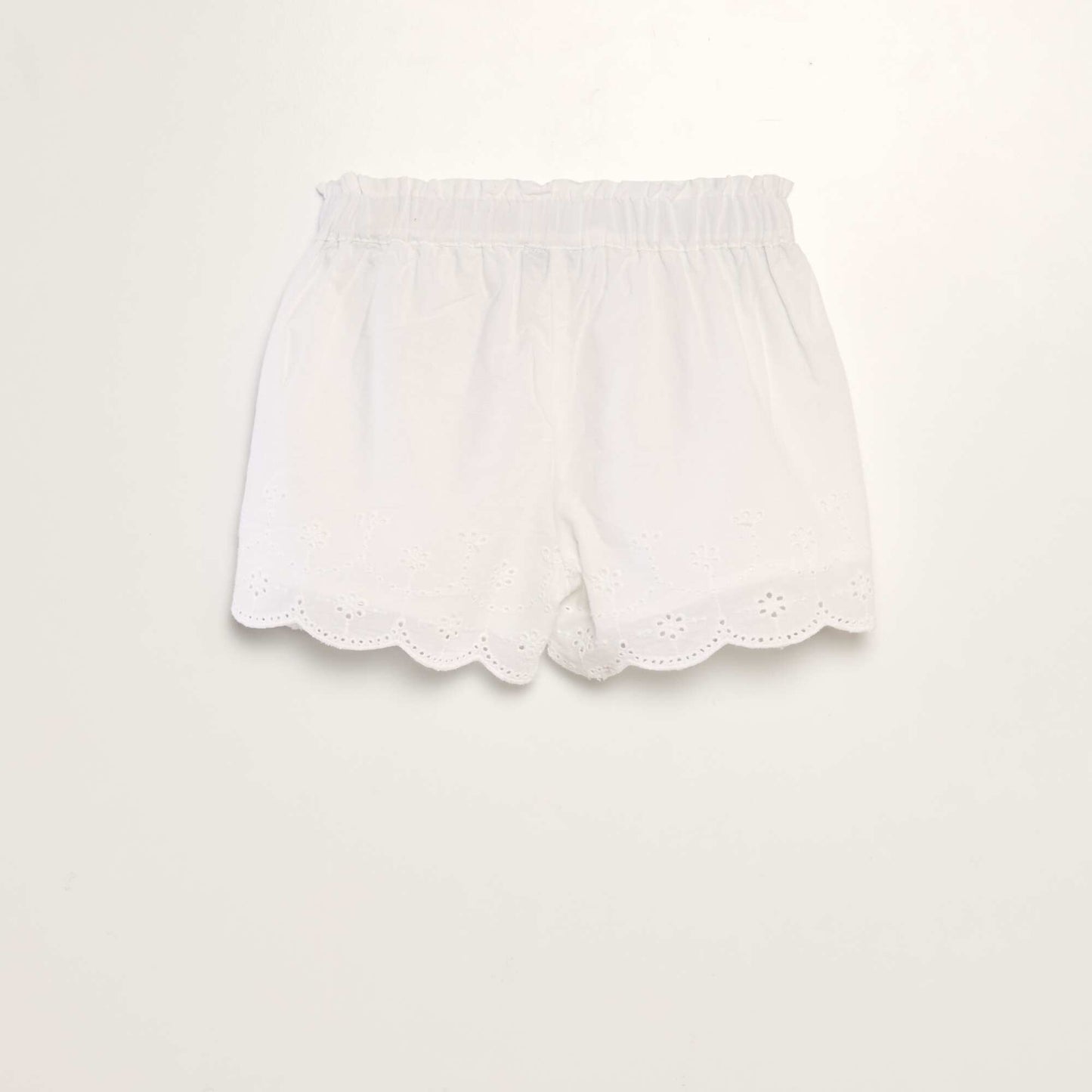 Cotton voile shorts white