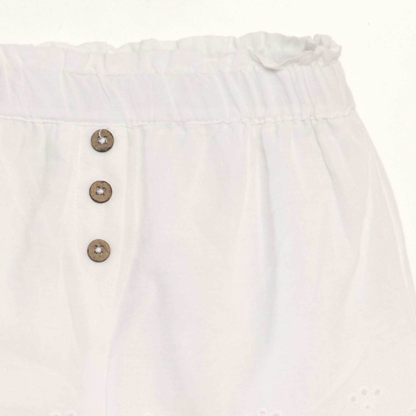 Cotton voile shorts white