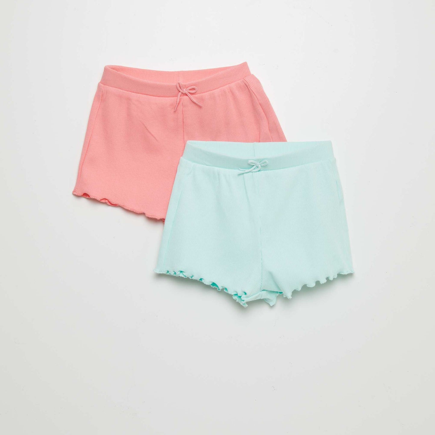 Pack of ribbed shorts - 2-piece set GREEN