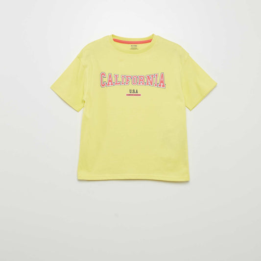 Short-sleeved printed T-shirt YELLOW