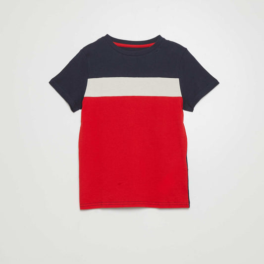 Colourblock T-shirt RED