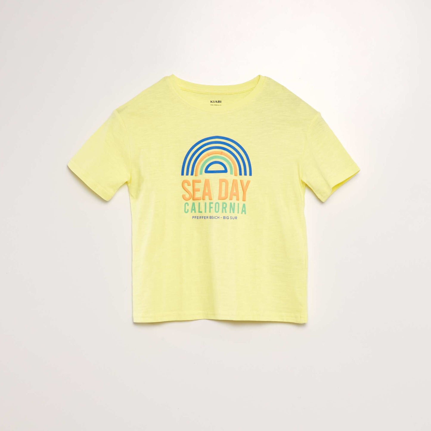 Stranded printed T-shirt YELLOW