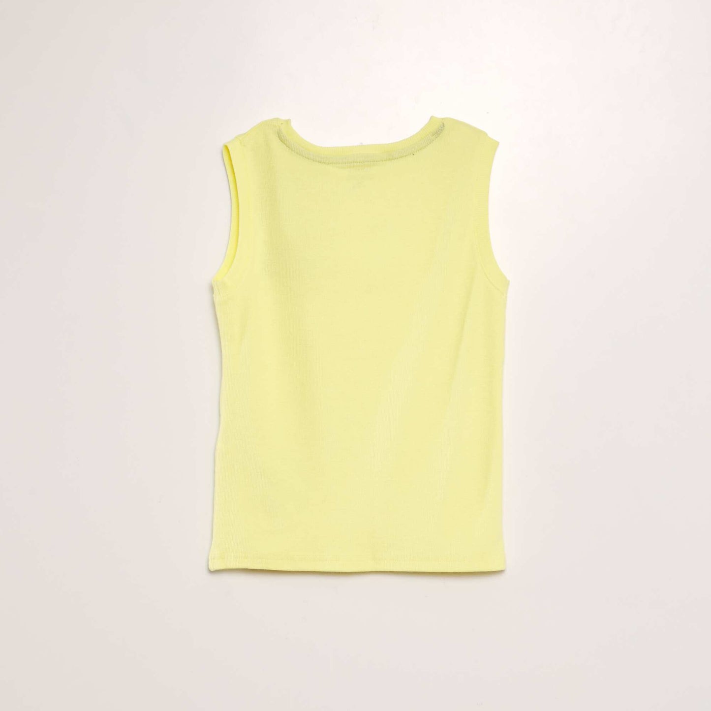 Printed ribbed vest top YELLOW