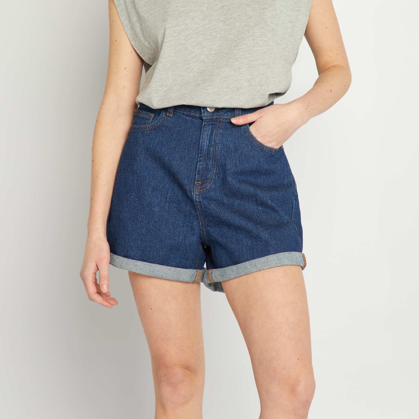 Denim shorts BLUE