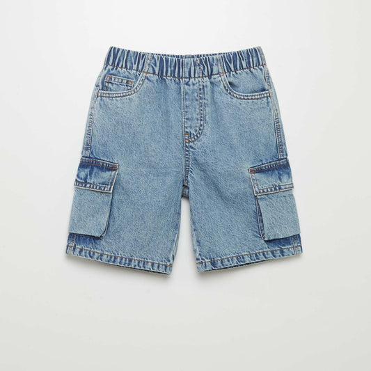 Bermuda shorts with flap pockets BLUE