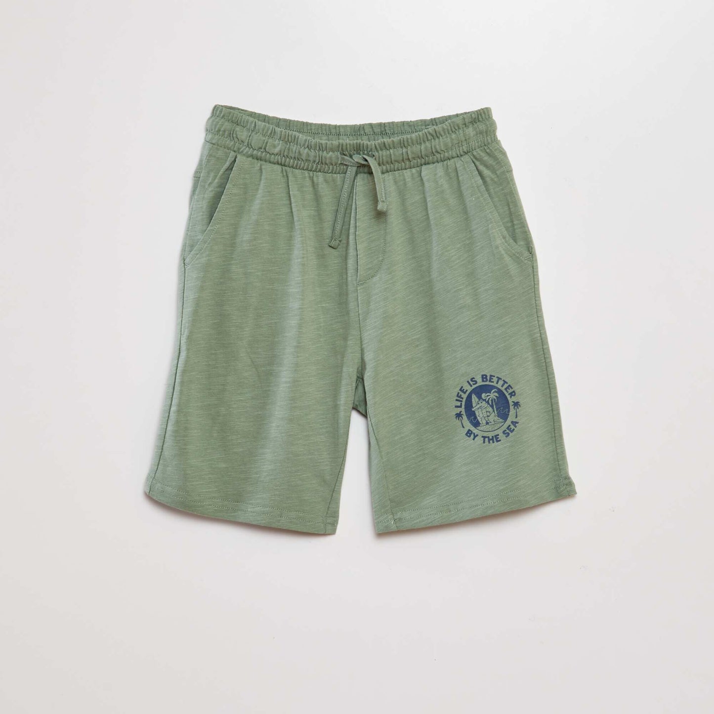 Flowing Bermuda shorts GREEN