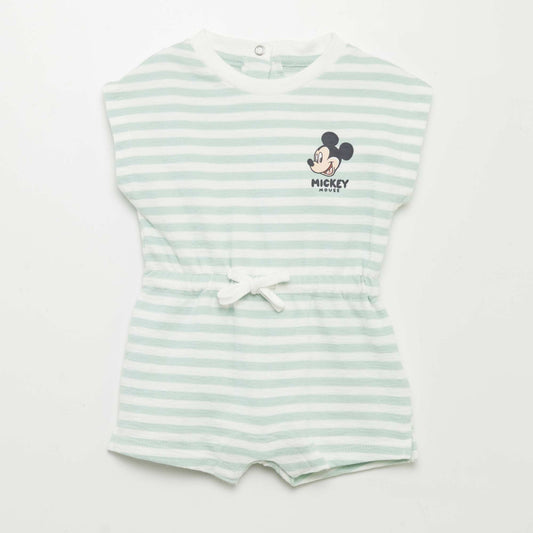 'Disney' French terry romper BLUE