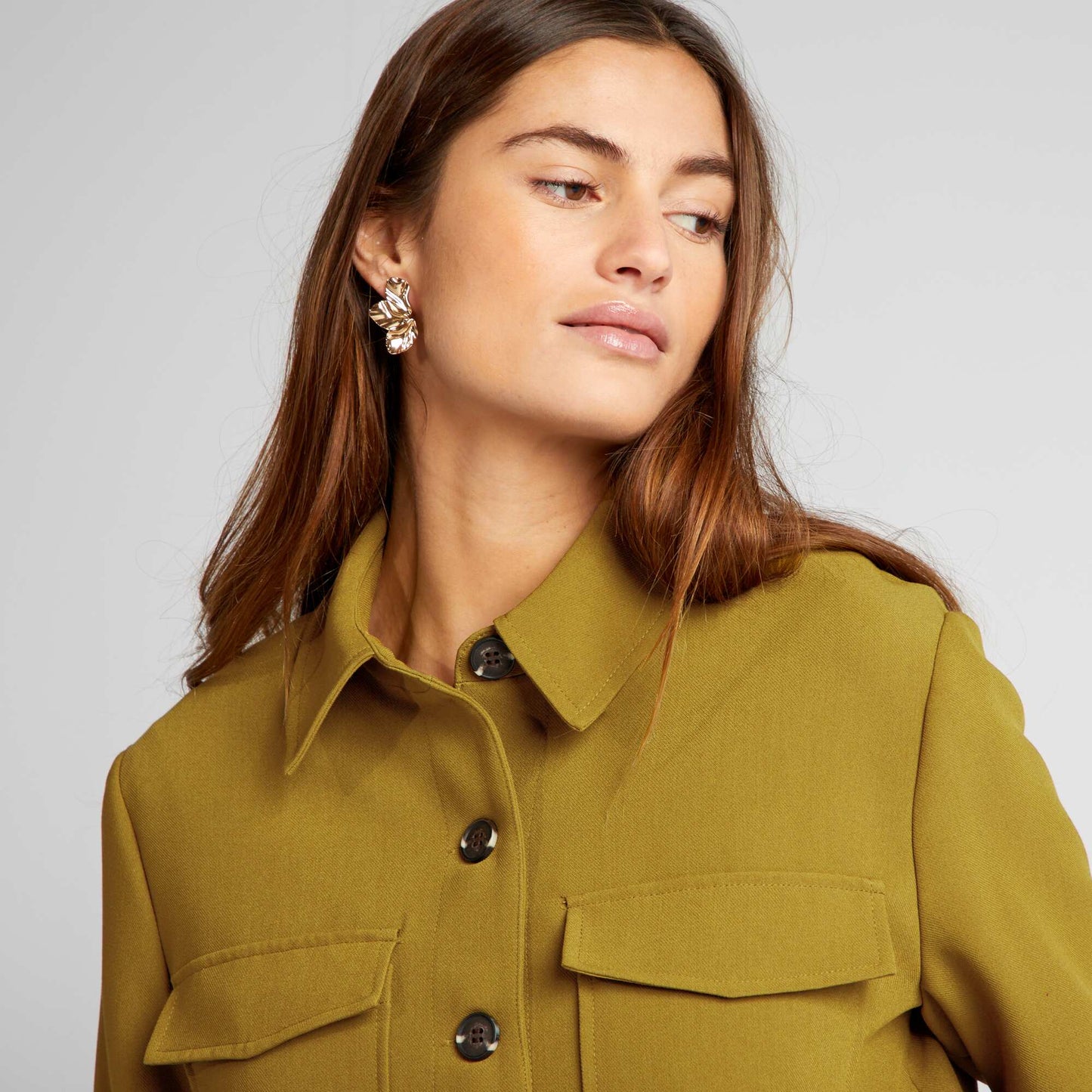 Cropped jacket GREEN