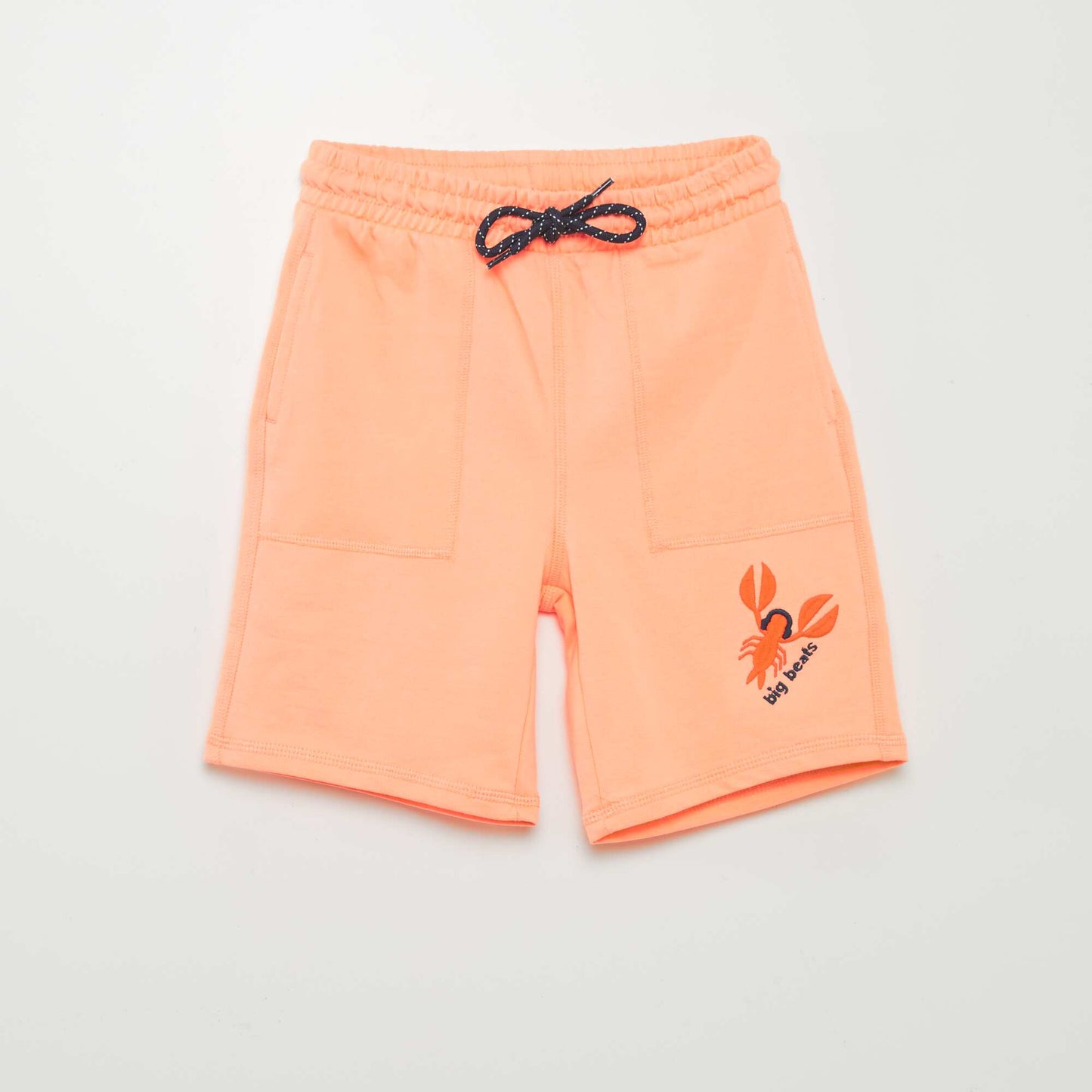 Sweatshirt fabric shorts ORANGE