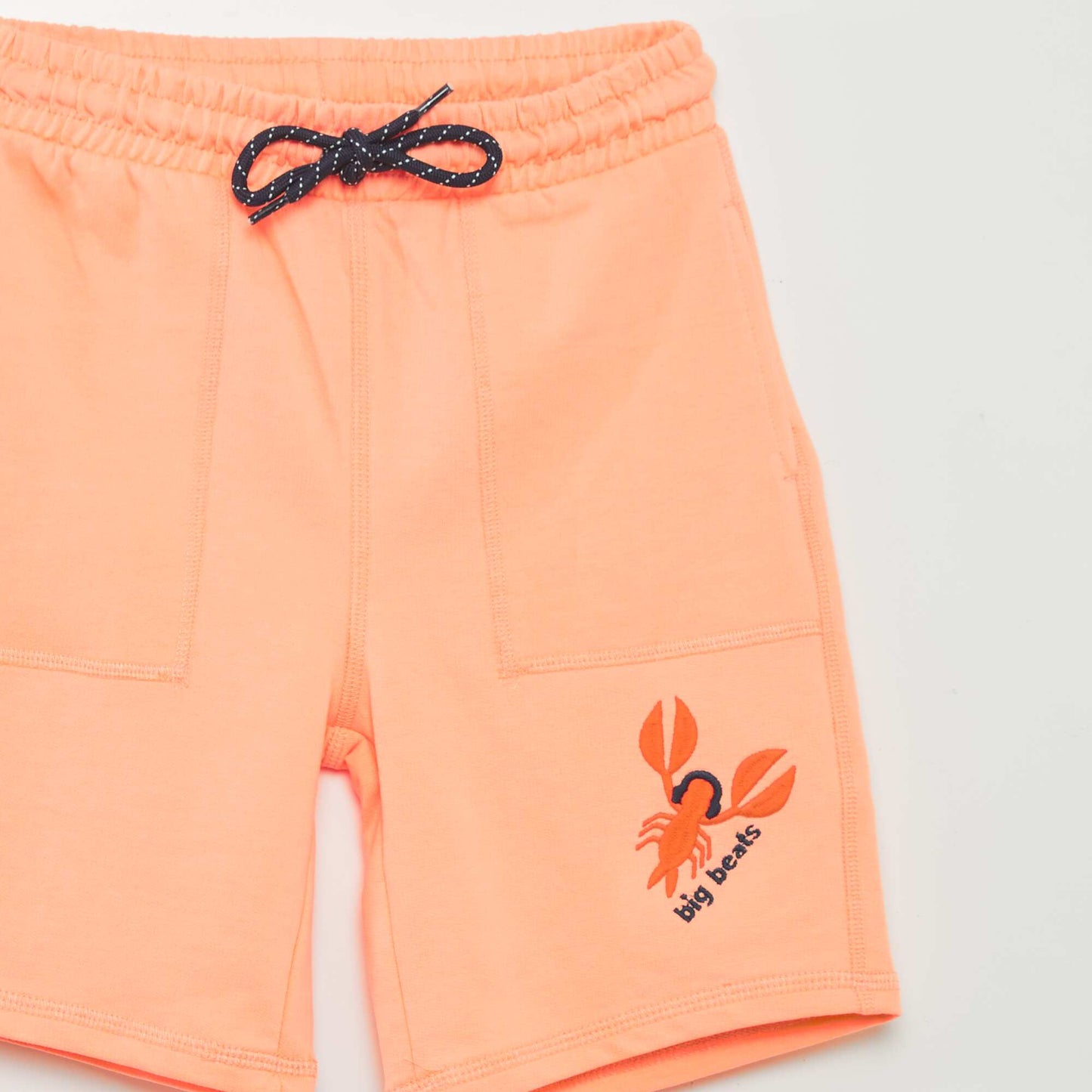 Sweatshirt fabric shorts ORANGE