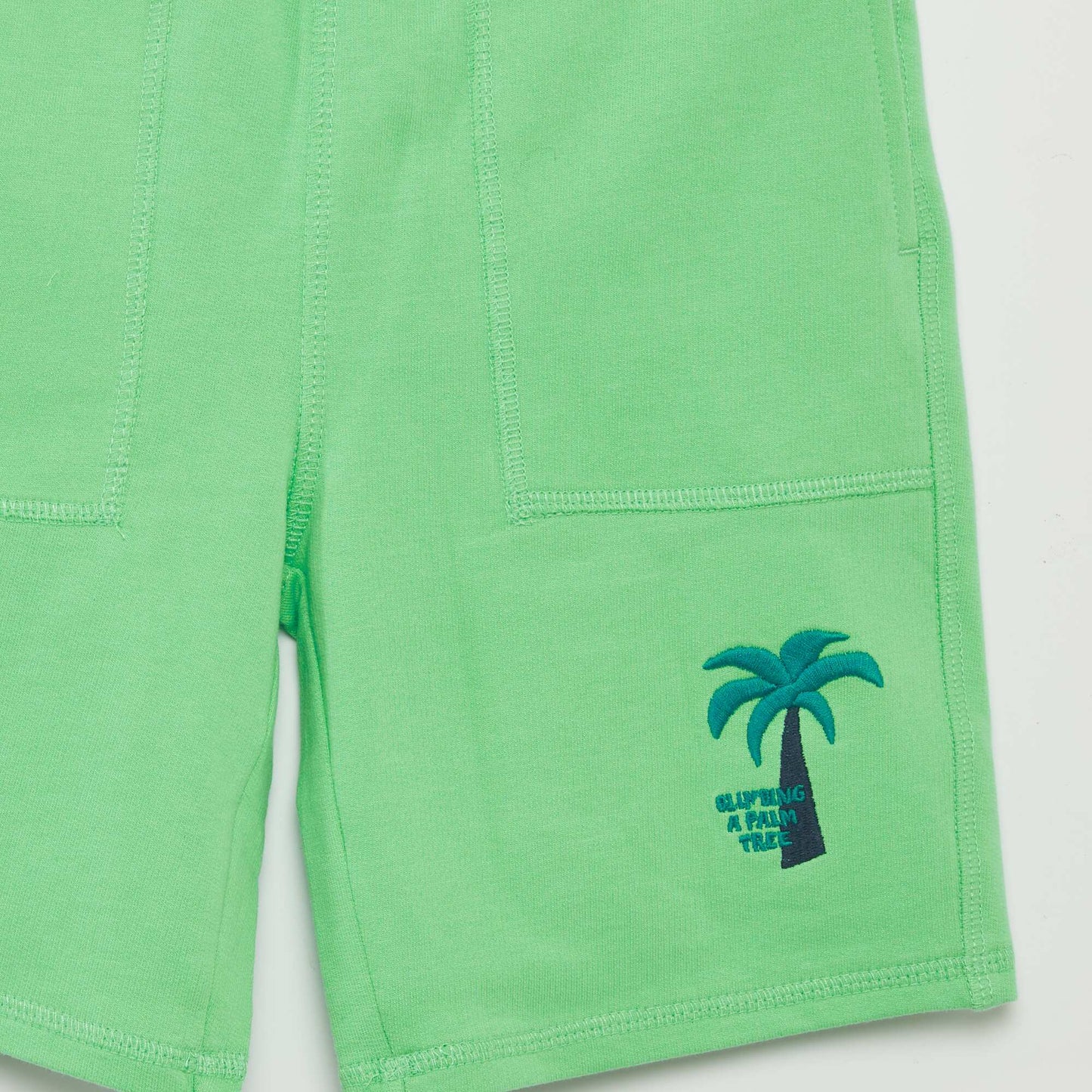 Sweatshirt fabric shorts GREEN