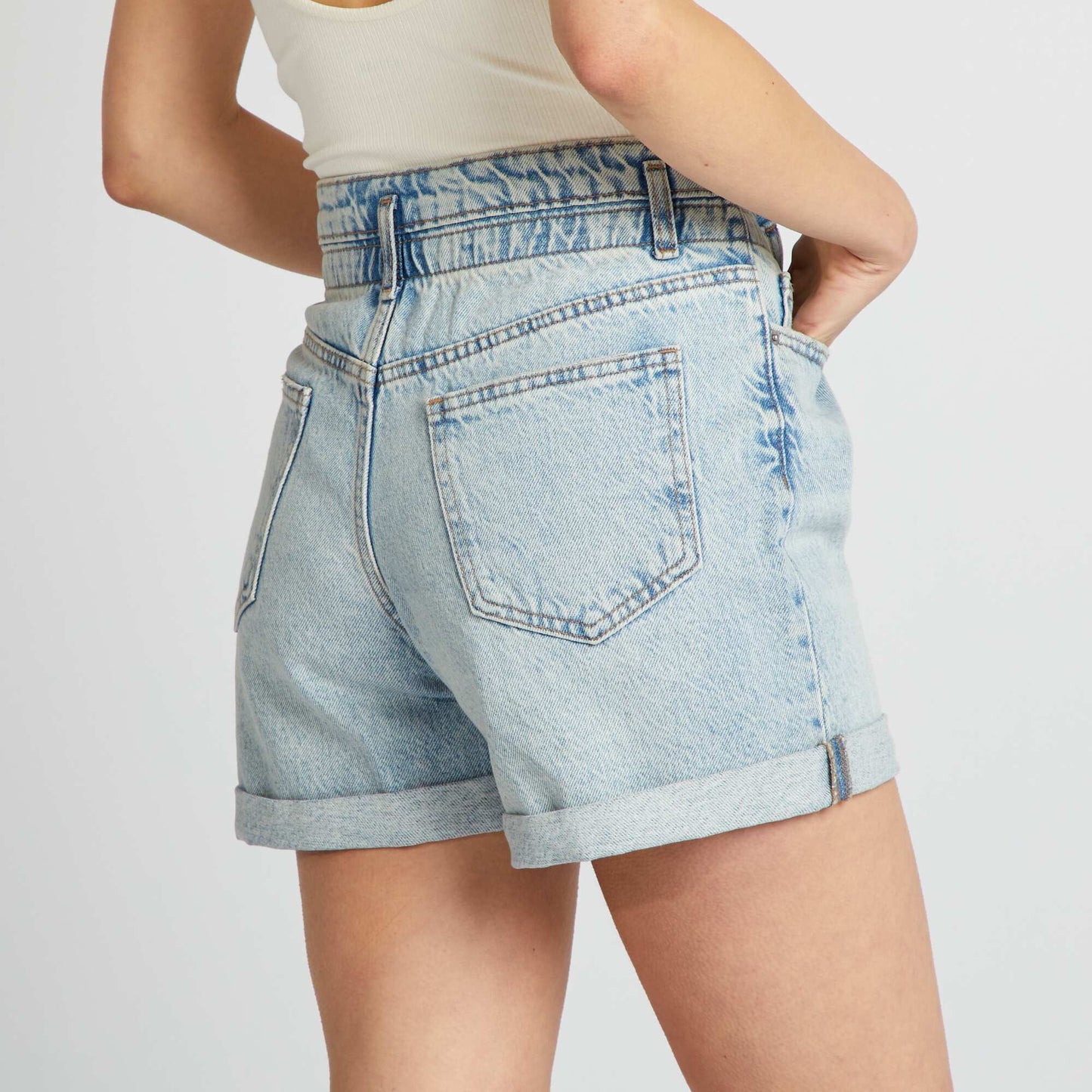 Denim shorts BLUE