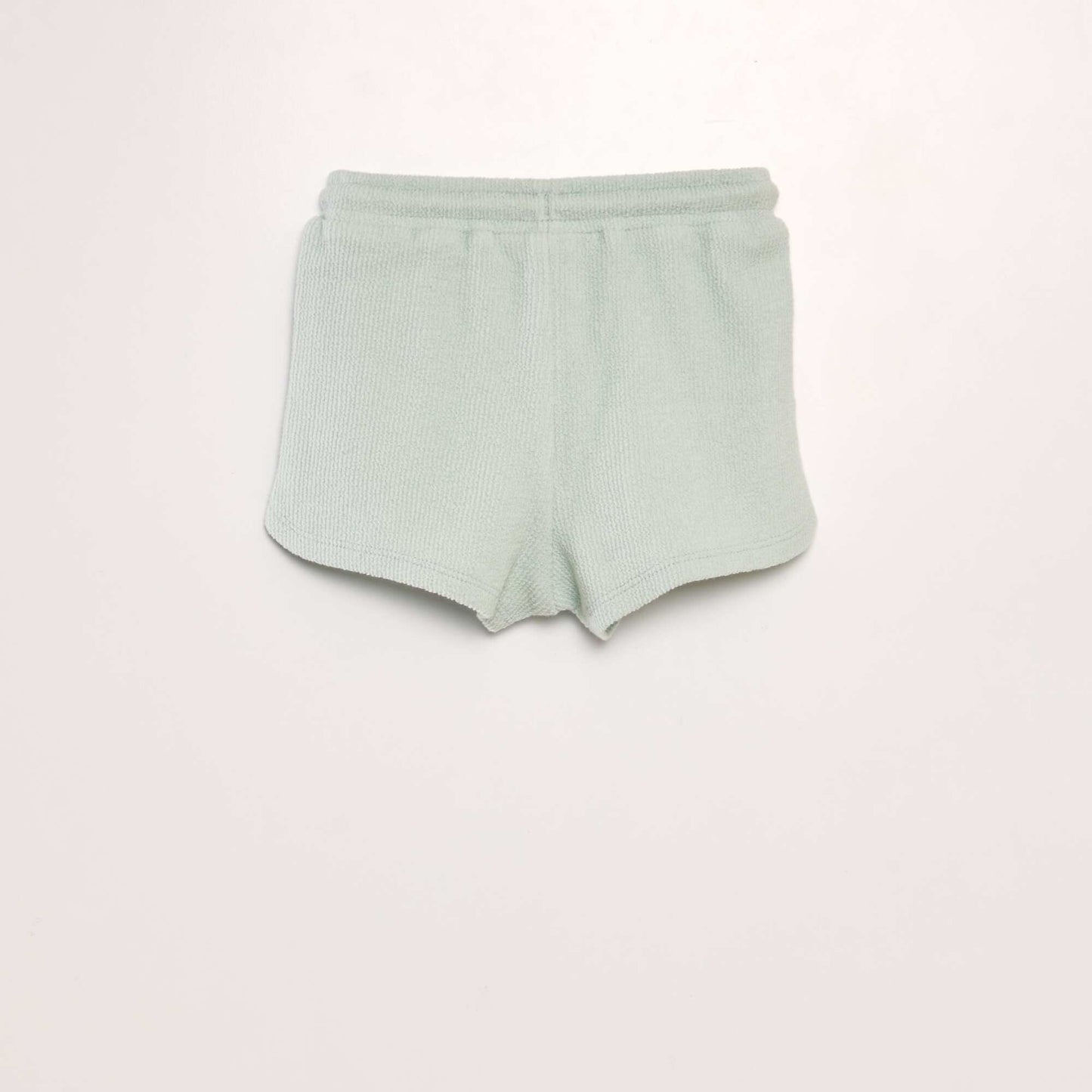 Plain towelling fabric shorts blue