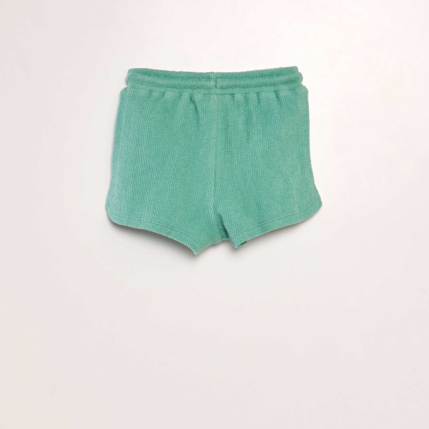 Plain towelling fabric shorts GREEN