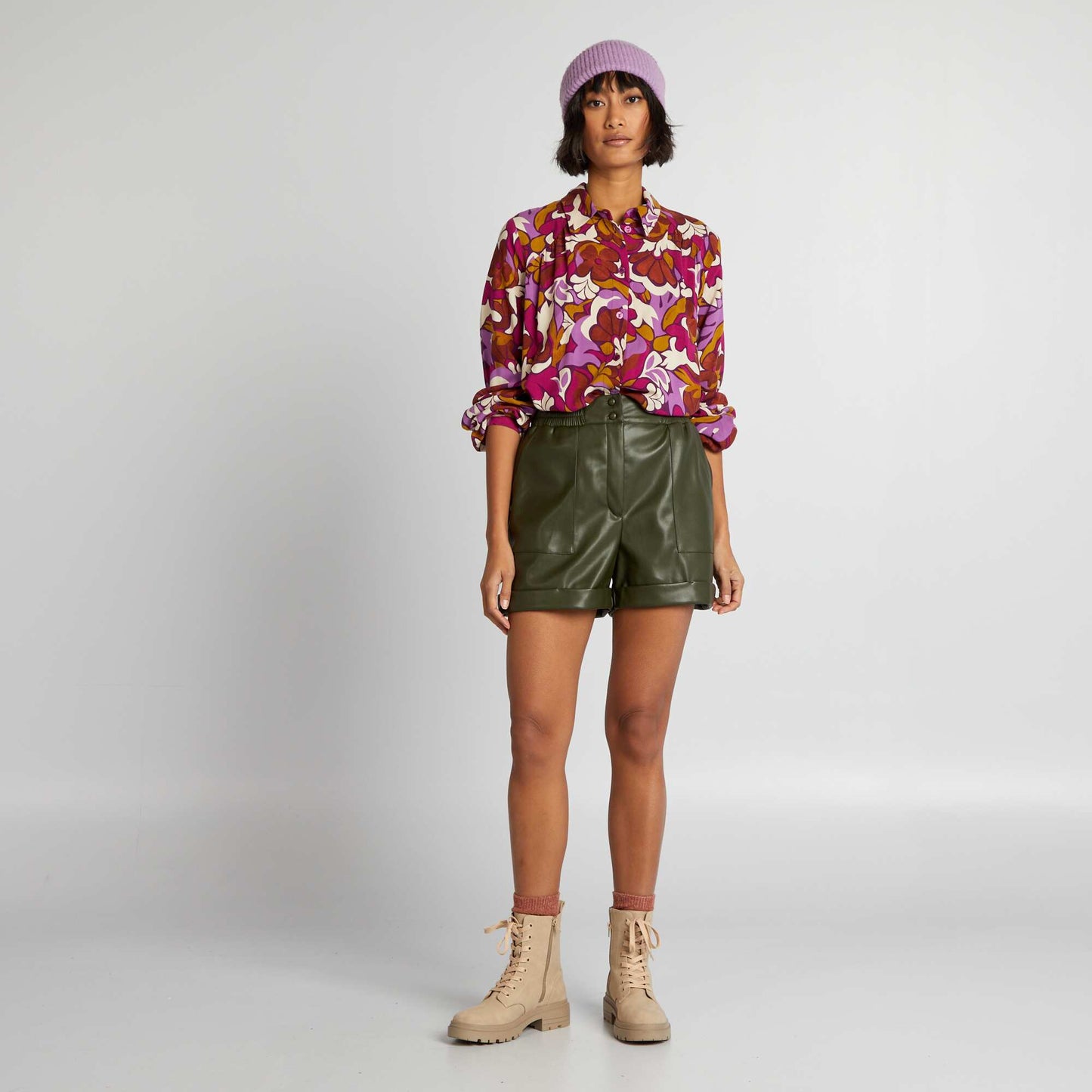 Patterned shirt ORANGE