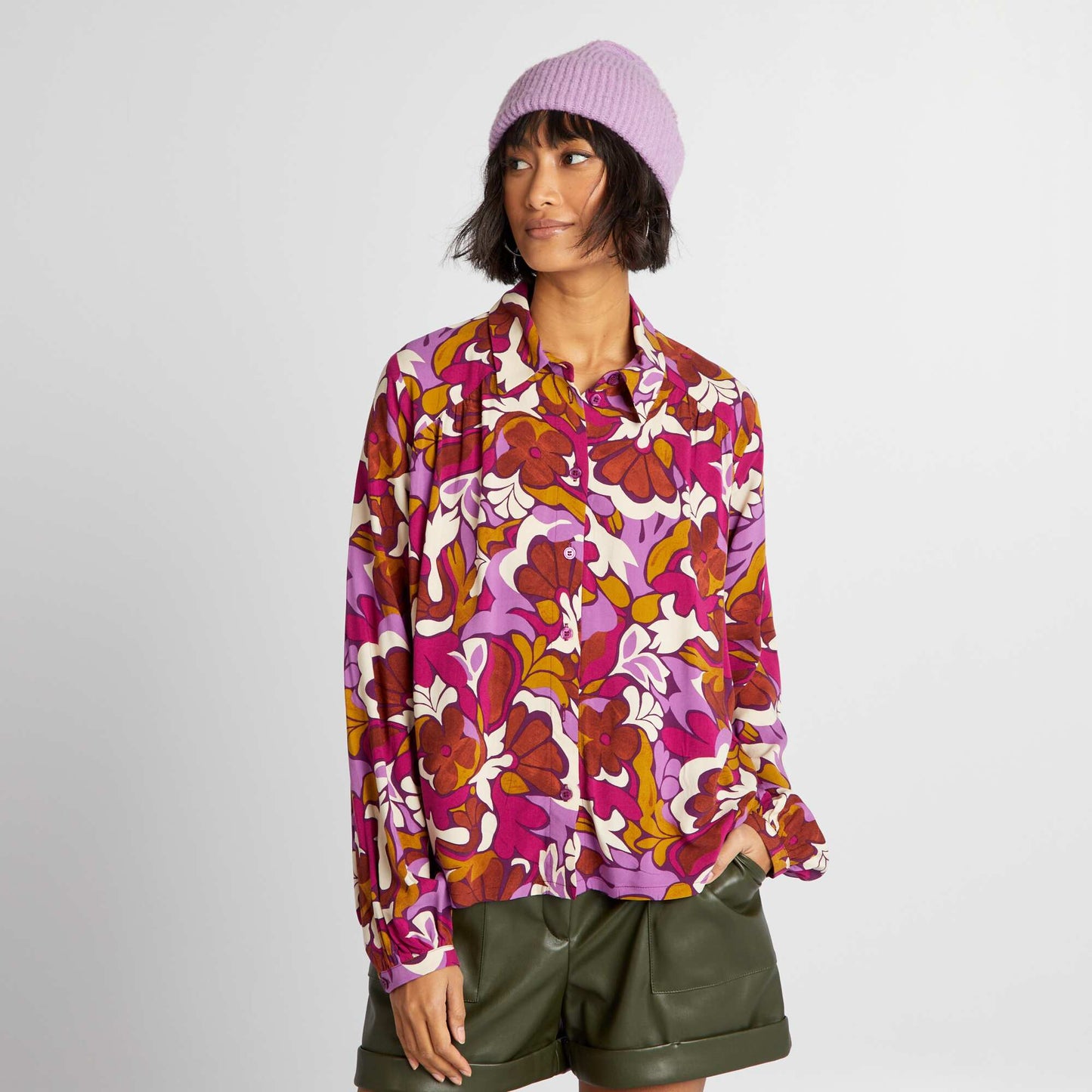 Patterned shirt ORANGE