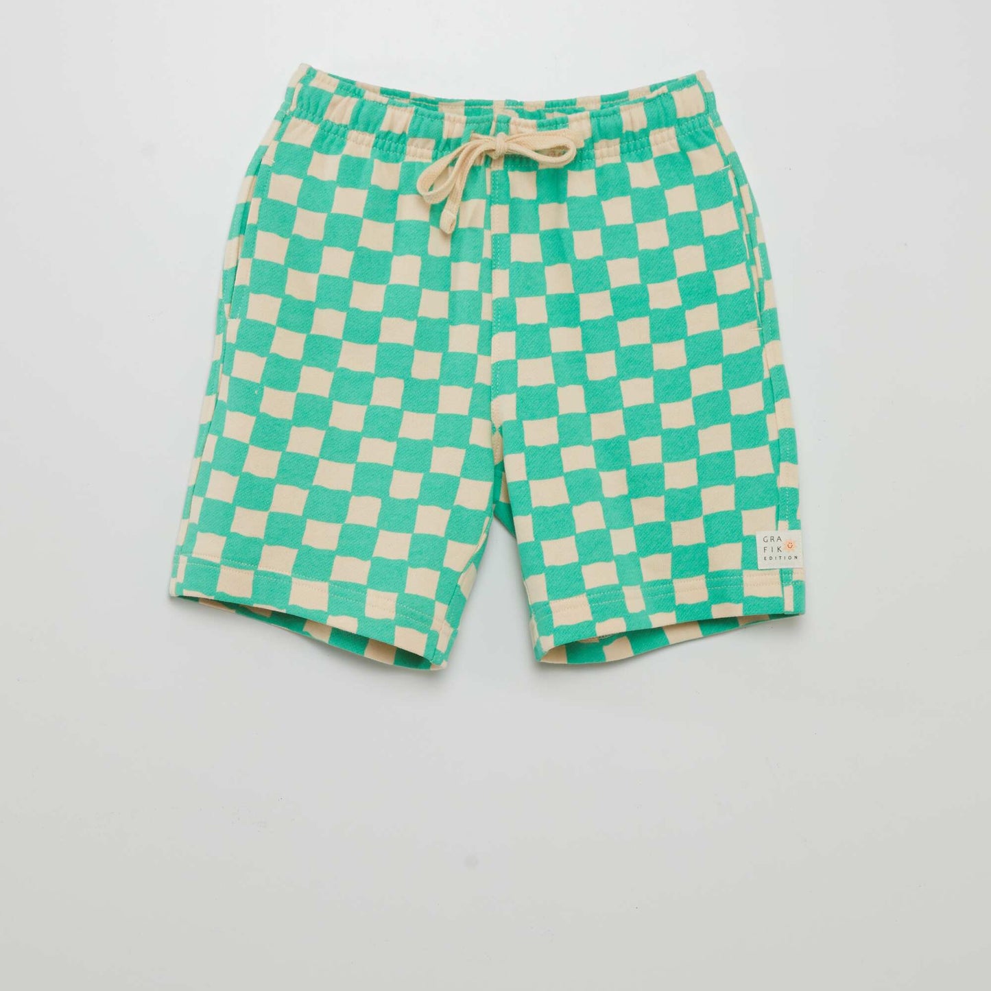 Chequerboard Bermuda shorts - Grafik Edition GREEN