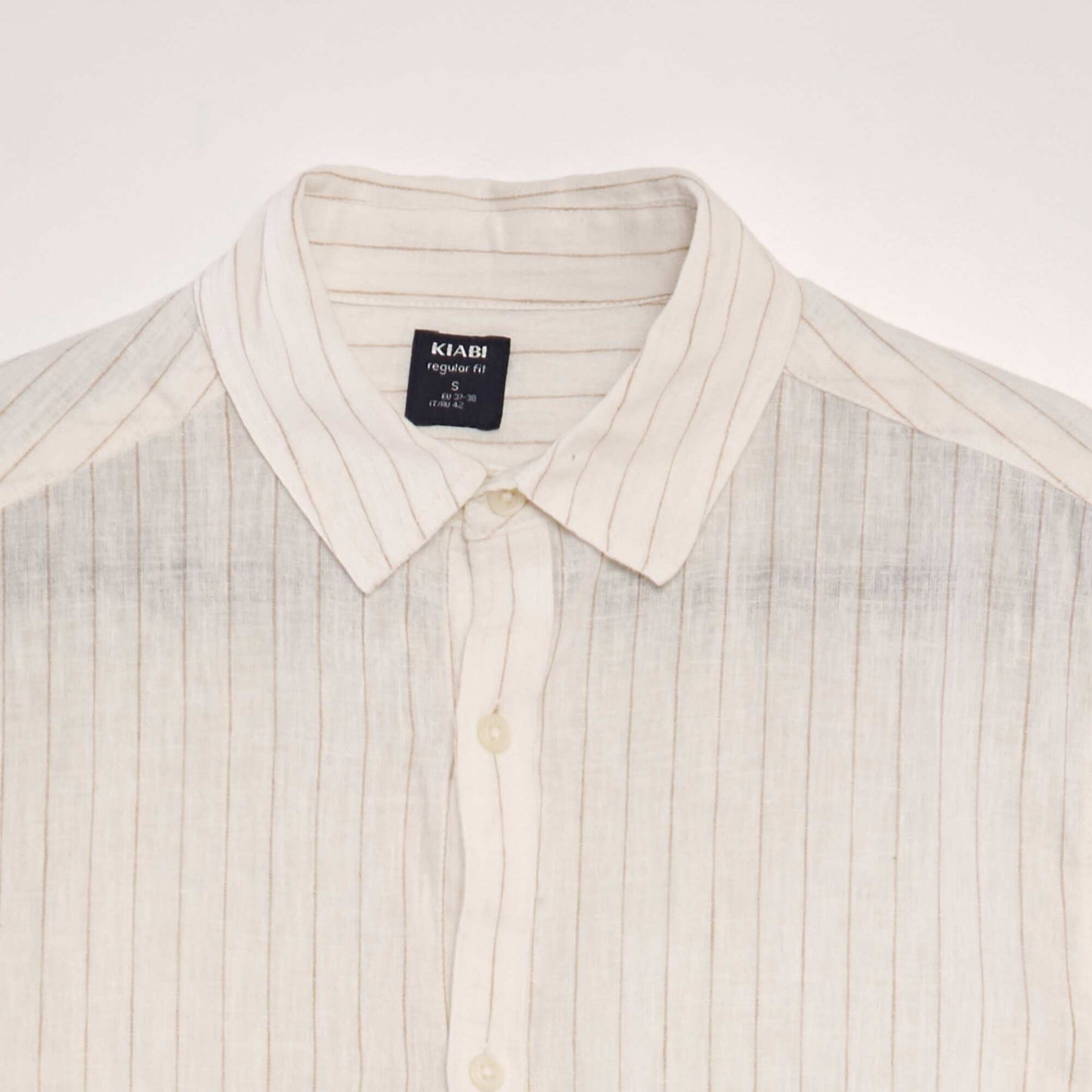 Striped linen shirt WHITE