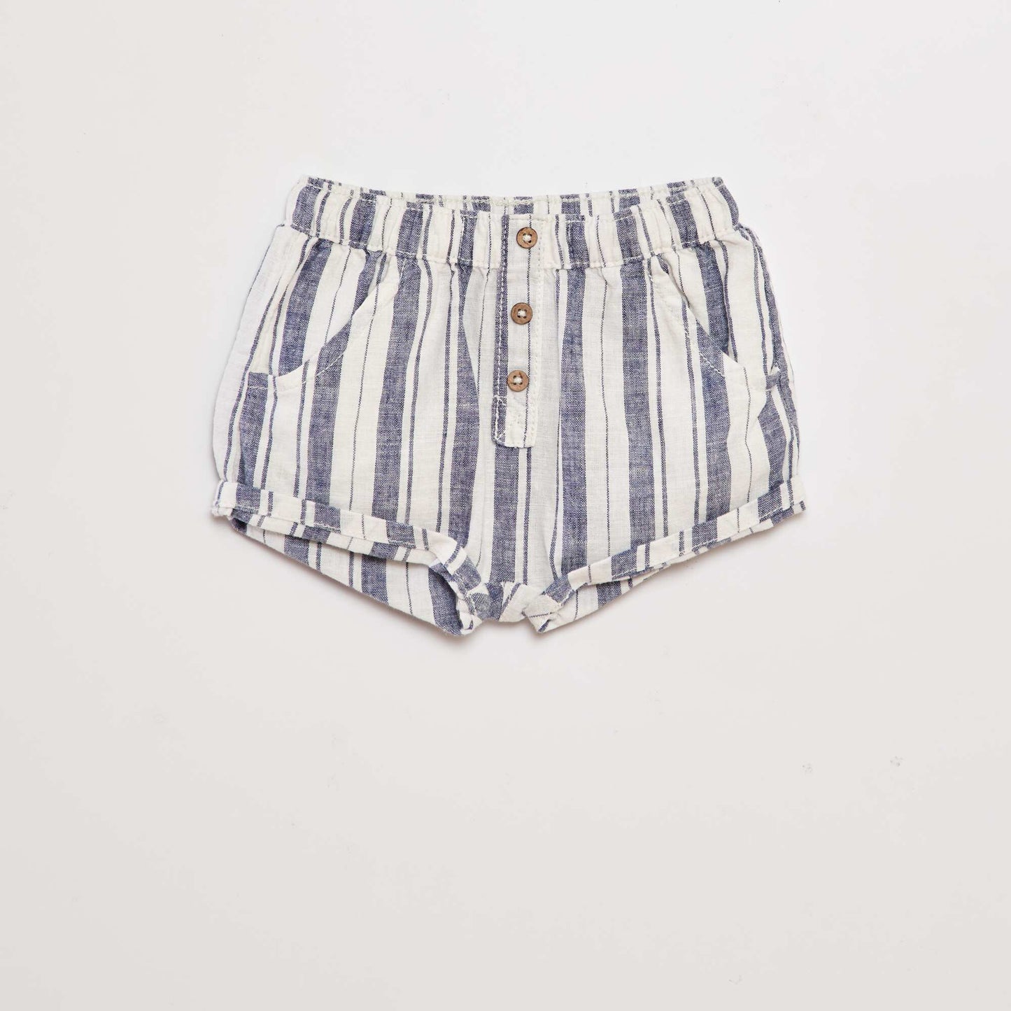 Linen-blend shorts WHITE